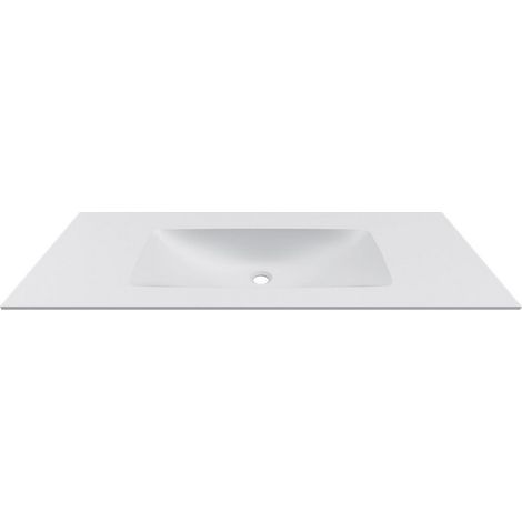 Lavabo da incasso per mobili 120,5 cm in keratek bianco opaco  KK-1205BEL kamalu