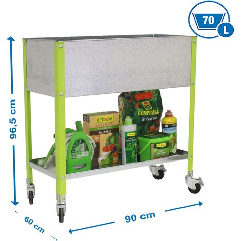 Simonrack Moderne Pflanzgefäß grün 70 Liter mobil