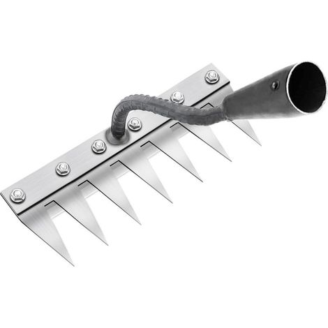 Râteau à désherber, outils de jardin, 7 dents en acier, houe de jardinage, pour désherber/ameublir la terre/semer (sans manche) (1/5)