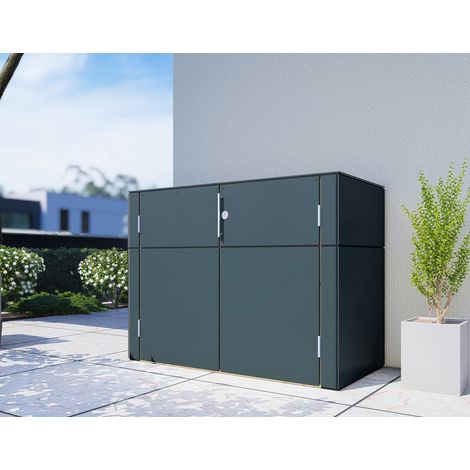 Armoire de jardin Bertilo HPL anthracite 0,94m² (1/5)