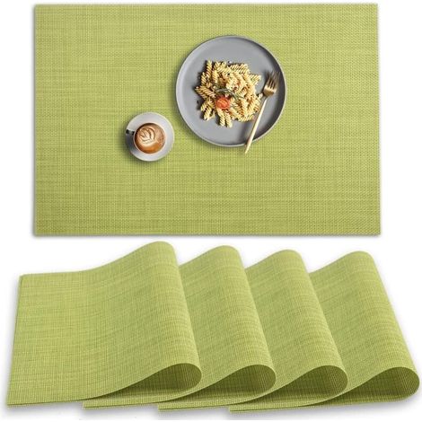 4 ensembles de nappes en PVC vert résistant à la chaleur et antidérapant - w (1/5)