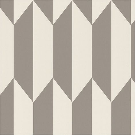 Exclusive luxury wallpaper wall Profhome 790863 hot embossed non-woven wallpaper textured with geometric shapes and metallic highlights cream silver cream 5,33 m2 (1/5)