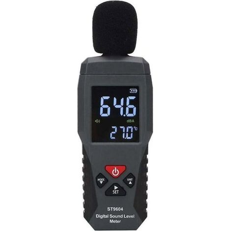 Sonomètre, enregistreur de niveau sonore, testeur de bruit, sonomètre audio numérique, plage de mesure 30-130 dB (1/5)