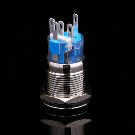 19-mm-Metall-Wippschalter mit blauer LED für 12-V-Fahrzeuge – AP (1/5)