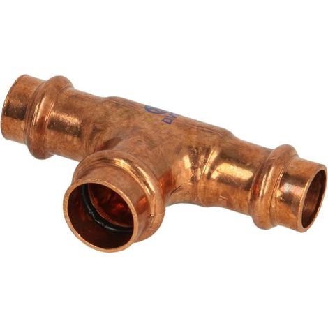 Raccord à sertir cuivre té réduit 15 x 18 x 15 mm contour V