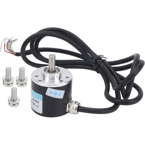 Encodeur ABZ incrémental triphasé, arbre solide 6mm, équipements de réducteur de moteur DC5-24VC38S6G5-600Z (1/5)
