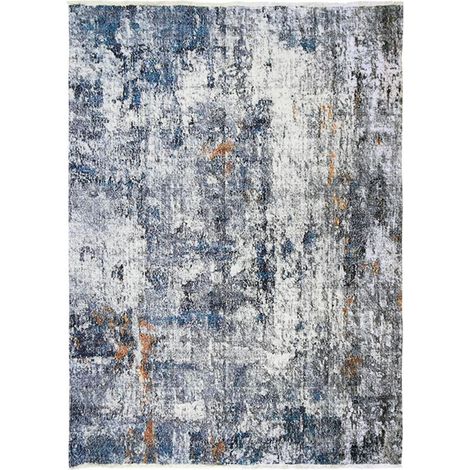 IMPRESSION ART - Tapis extra-doux motif abstrait gris clair 120x170 (1/5)