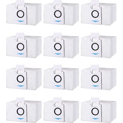 12er-Pack Staubsaugerbeutel-Zubehör für Ecovacs Deebot X1 Omni / X1 e Omni / T20 Omni / T20e Omni Staubsauger, Ersatzteile für Staubbeutel, 3,2 l großes Fassungsvermögen für DEEBOT (1/5)