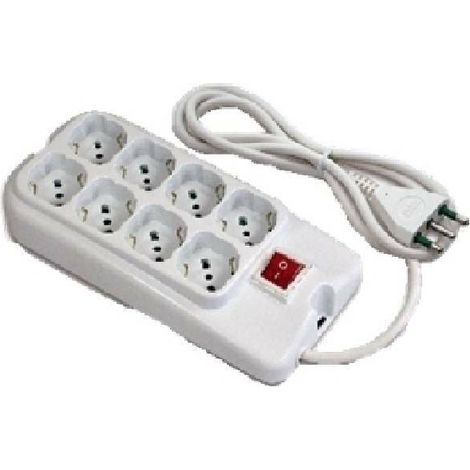 Fanton multisocket 4+4 zwei-draht/schuko mit schalter 40440