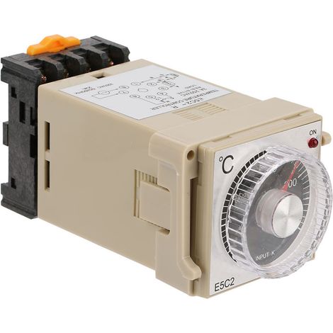 Contrôleur de température analogique à cadran E5C2-R, instrument de contrôle de température sur rail DIN (1/5)