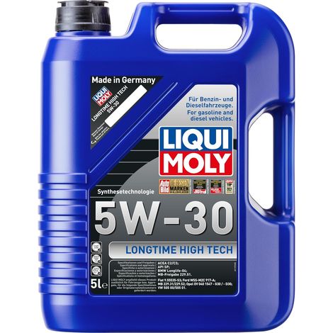 Huile moteur Longtime High Tech 5W-30 Huile synthétique ACEA C3 ACEA C2 API SP 5 L Compatible avec VW Golf 7 3/5 portes 5G1, BQ1, BE1, BE2 Golf 4 3/5 portes 1J1 Golf 5 3/5 portes 1K1, BMW (1/5)