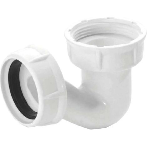 Siphon PVC en 'V' 40x49 – Drainage horizontal efficace – Matériau polypropylène – Raccord G1'1/2 femelle et sortie D.40 mm (1/4)