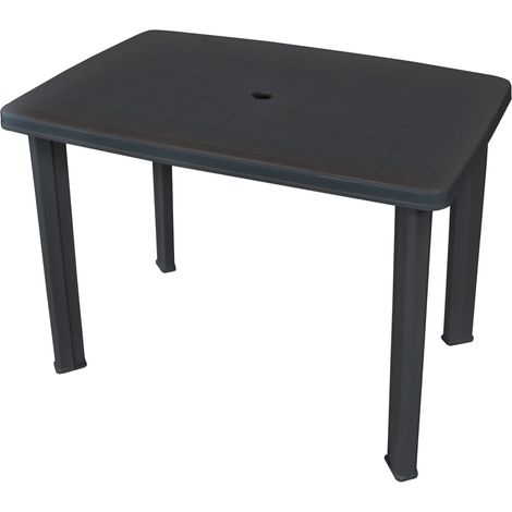 vidaXL Tavolo da Giardino Antracite 101x68x72 cm in Plastica (1/5)