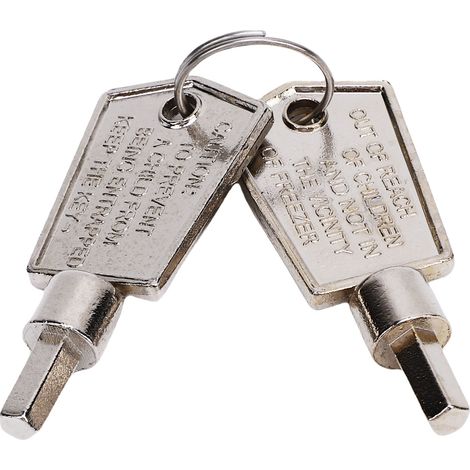 2 clés de congélateur en alliage d'aluminium, clé pentagonale portable pour porte vitrée de réfrigérateur. (1/5)