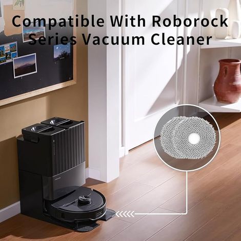 Vordere Reinigungstücher für Roborock Qrevo S, 12 Wischpads, Zubehör für Roborock QV 35S, QV 35A, Qrevo S5V, Saros 10R, Qrevo Pro, Qrevo Master, Qrevo Curv, Qrevo Edge S5A Staubsauger, Reinigungsteile (1/5)