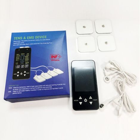 Appareil TENS / Stimulateur musculaire avec 15 modes de massage Le noir (1/5)