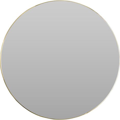 WELLHOME Miroir rond en métal doré Ø76 cm (1/5)
