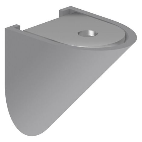 Metallwinkel mit Abdeckung, 16 Stk., grau
