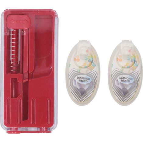 Étui à capsules de cigarettes ABS rouge, opération à une main, porte-perles aromatiques pour accessoires fumeur. (1/5)