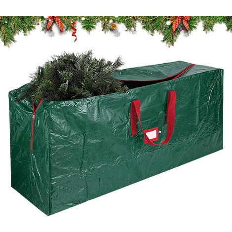 Sac De Rangement Sapin De Noël Contenants de Stockage avec Fermeture Éclair pour Décorations de Noël - Organisateur de Stockage de Fêtes pour Garage Ferme Cave Rangement Post-Fêtes Salon (1/5)