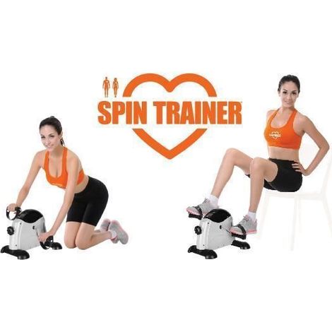 Vélo jambes-bras fitness cardio Spin Trainer - Blanc - Mixte - Occasionnel - Magnétique