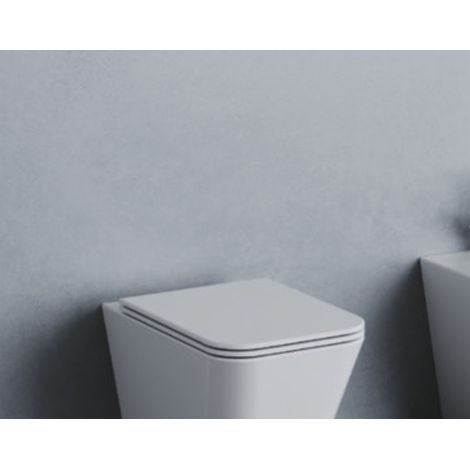 Coprivaso soft close colore bianco serie build per vaso filo parete
