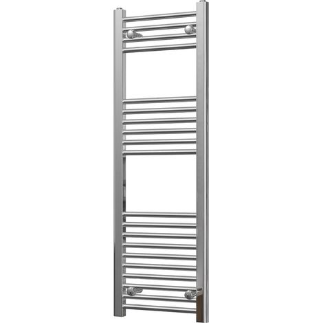 Zennor - Chrome Heated Towel Rail - H1200mm x W400mm - Straight (1/3)