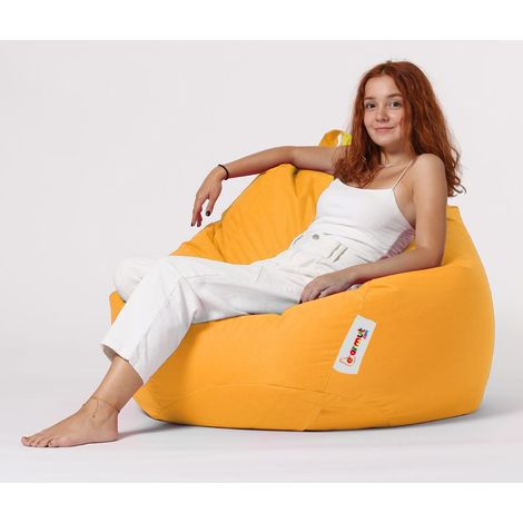 Pouf poire jaune Premium XXL (1/5)