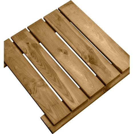Tarima de madera de pino Baldosa de madera para exterior y ducha Protección Autoclave Nivel 3