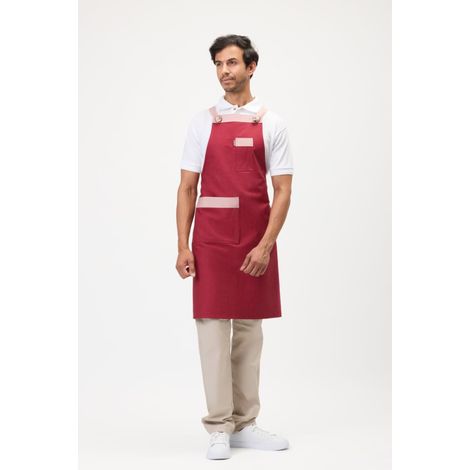 Delantal de servicios con peto unisex de espalda cruzada M754 WORKTEAM (1/5)