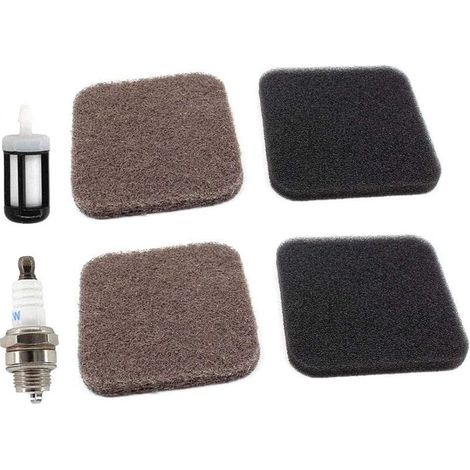 2 filtres à air avec bougie d'allumage, filtre à essence pour Stihl HS72 HS74 HS76 FS72 FS74 FS76 FS85 FS80 HS80 KM85 (1/2)