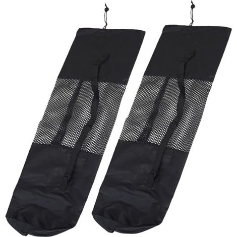 Lot de 2 sacs de yoga Zwart en polyester pour tapis de yoga 180 x 80 x 0,8 cm avec cordon de serrage et sangle. Sac de sport, sac de rangement pour tapis de yoga, portable, bandoulière pour femme. (1/5)