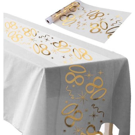 Camino de mesa para un 18 cumpleaños,28 cm x 10 m,decoración de mesa,decoración de cumpleaños,camino de mesa dorado para hombres y mujeres,18 (1/5)
