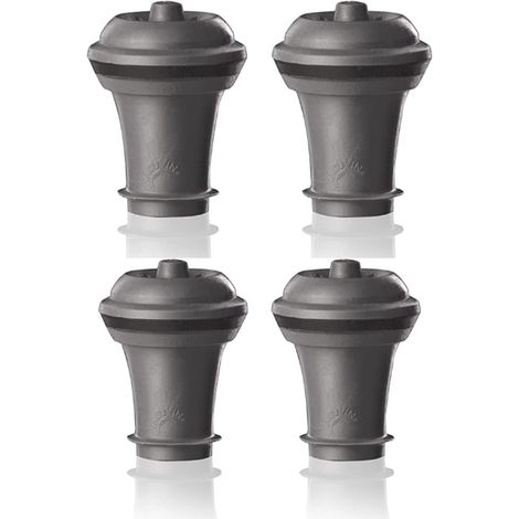 Set mit 4 Weinflaschenverschlüssen, Grau