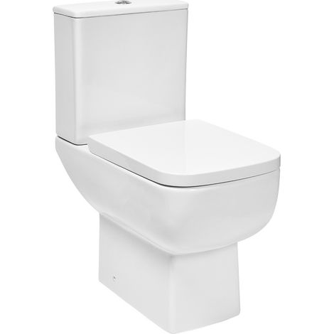 Orbit Choices Rimless Close Coupled Toilet with Push Button Cistern - Soft Close Seat (1/5)