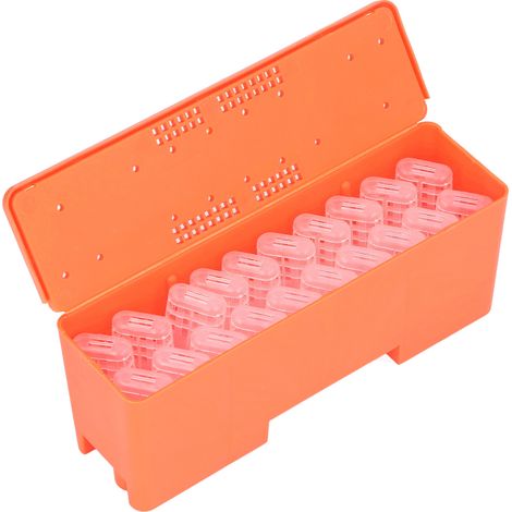 Boîte de transport King Cage avec 20 cages d'élevage de reines transparentes et outils apicoles King Cage (1/5)