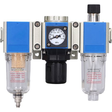 Filtre régulateur lubrificateur d'air comprimé 3 en 1 Séparateur eau-huile GC200-08 (1/5)