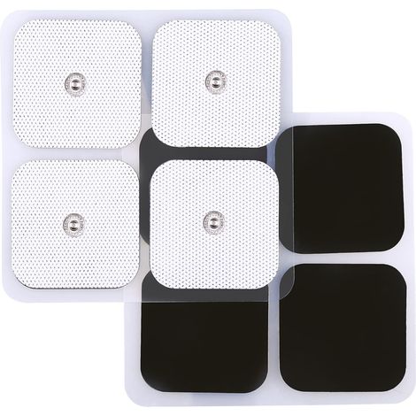APEX Plaquettes d'électrodes, 40 plaquettes par paquet, type à enclenchement de 5 x 5 cm, réutilisables, utilisant des connecteurs à enclenchement de 3,5 mm. (1/5)