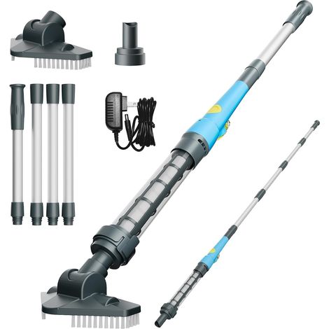 Aspirateur de Piscine sans Fil, Aspirateur Manuel pour Spa et Piscine, Nettoyeur de Piscine Portable avec Manche Télescopique, Idéal pour Spas, Piscines Hors Sol et Piscines Enterrées (1/5)
