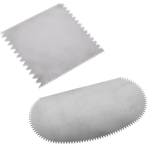 Scraper - Acier Inoxydable - Bord Denté - Pour Sculpture Céramique Et Cuisine - Lot De 2 (1/5)