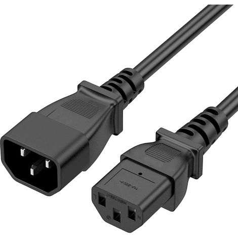 3 Mètres IEC 320 C13 vers C14 Rallonge Cordon d'alimentation Homme à Femme Bouilloire Lead pour Ordinateurs serveurs routeurs et commutateurs moniteurs cuiseurs à Riz (1/5)