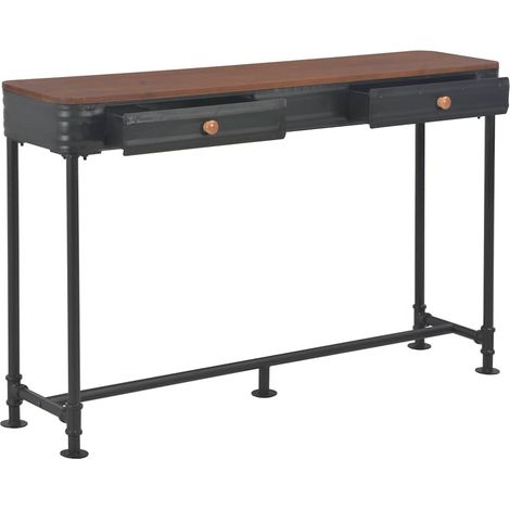 Maison Exclusive - Tavolo Consolle 2 Cassetti 120x30x75 cm in Massello di Abete