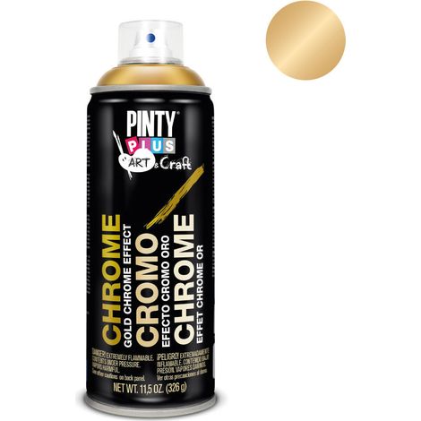 Peinture Aérosol Or Chromé Effet Chromé Or éclatant - Pinty Plus (1/3)