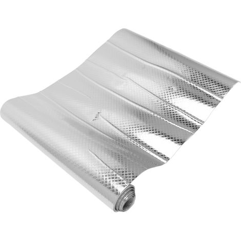Papier peint adhésif en aluminium résistant à l'huile et à l'eau, pour crédence de cuisine ou placard, couleur argent. Dimensions : environ 30 x 200 cm / 11,8 x 78,7 po.