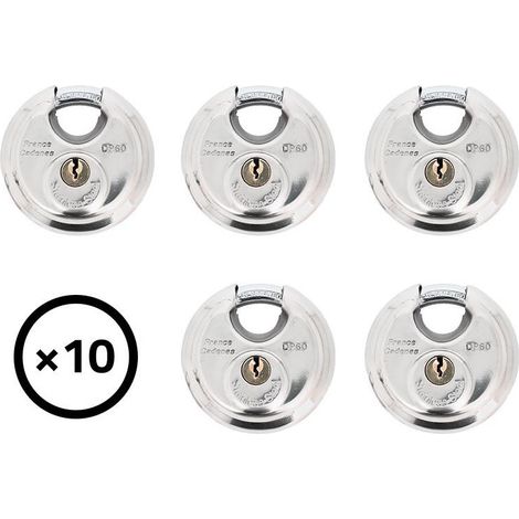 Lot de 10 cadenas rond en acier DP60 (1/4)