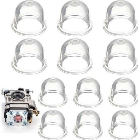 12 PièCes Poire D'AmorçAge Debroussailleuse, 22mm/19mm Pompe Amorcage Debroussailleuse, pour Tondeuse, Machine de haie,Scie à Essence, Ampoule d'amorce de Carburant de Ventilateur (1/4)