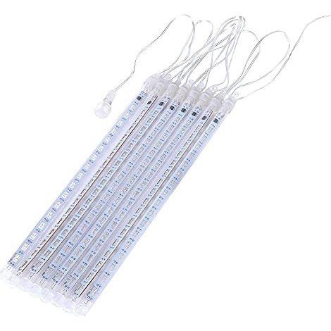 Solarleuchten mit 144 LEDs für den Außenbereich, Schutzart IP44, bunte Weihnachtseiszapfen zum Aufhängen