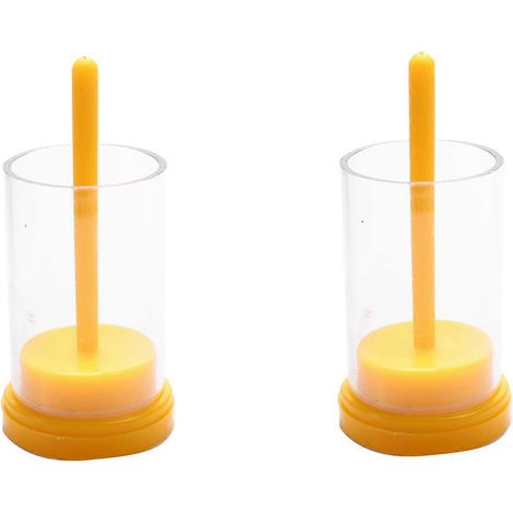 Set aus 2 Kunststoff-Markierungsflaschen für Königinnenkäfige, inklusive Kolben. Bienenfreundliches Imkereizubehör. (1/5)