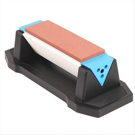 Hochwertiger, dreiseitiger Keramik-Schärfstein, Körnung 400/1000/3000, professioneller Messerschärfer für Küche und Haushalt, komplettes Set mit rutschfester Basis, ideal für präzises und dauerhaftes (1/5)