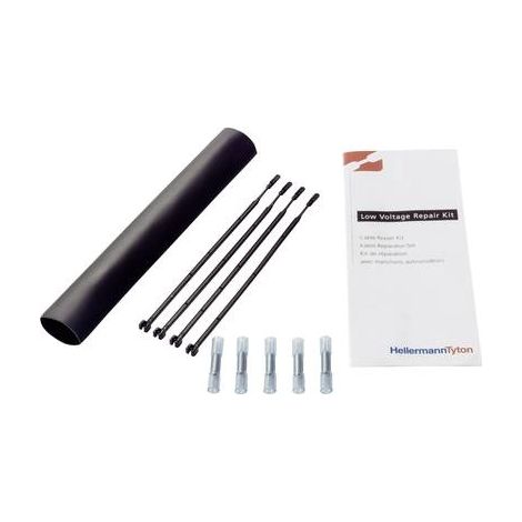 Hellermann Tyton 380-04019 Conjunto de conexión termorretráctil negro